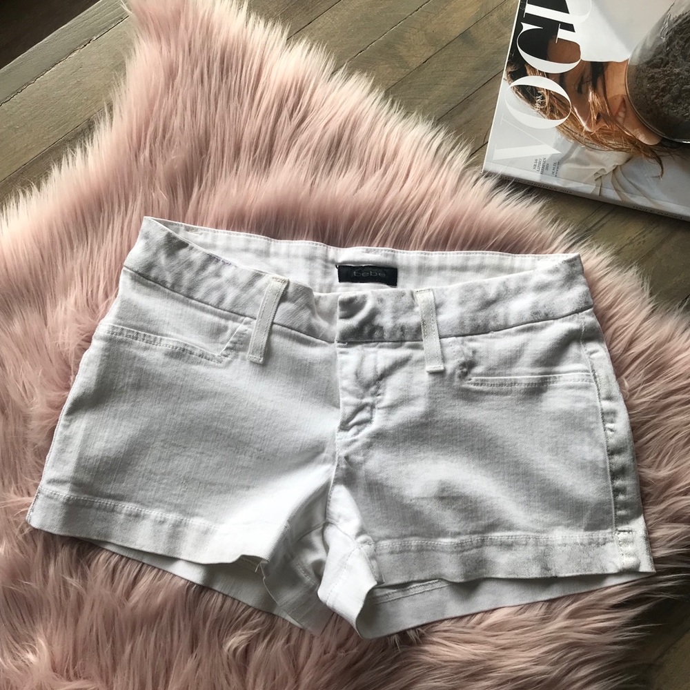 Bebe white shorts